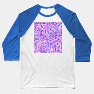 Abstract print in blues and pinks Baseball T-Shirt